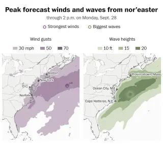 September Nor’easter Threatens Northeast with 15-Foot Waves and Coastal Flooding