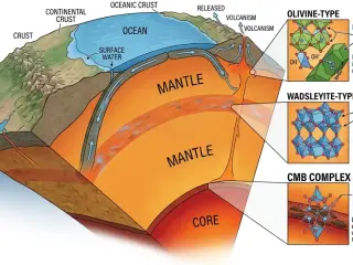Deep-Earth minerals could cradle oceans of water far beneath the crust