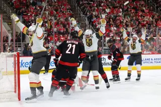 Hertl’s late strike caps Vegas comeback in Game 1