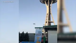 Two men BASE-jump from Space Needle; Seattle police seek suspects