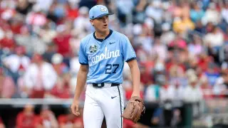Tar Heels Strike Back: Glauber Shuts Down Sooners as UNC Ties CWS 1-1