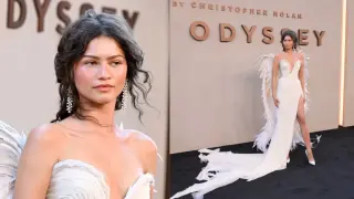 Zendaya Soars in Winged White Gown for The Odyssey Premiere