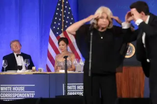 Surreal jabs and a smaller stage define a rescheduled WHCD