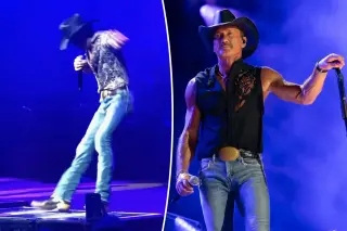 Tim McGraw recovers after onstage tumble during late Cincinnati show