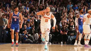 Brunson's 35 fuels Knicks' 39-point Game 1 rout of the 76ers