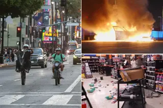 Chaotic LA street takeovers spark fires and looting