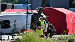 Belgian level-crossing tragedy: school minibus struck by train leaves four dead