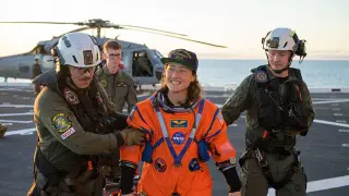 Earth Is a Crew, Koch Says After Artemis II Splashdown