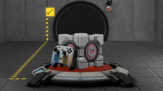 Portal-inspired Steam Machine enclosure goes up for pre-order with controller skin