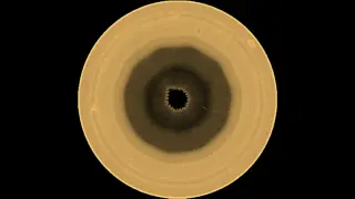 Saturn's south pole reveals a colossal decagonal cloud pattern