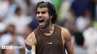 Alcaraz bounces back with straight-sets win to start US Open defense