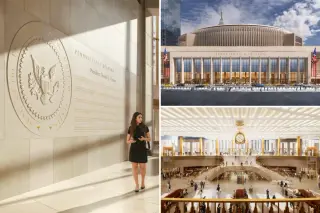 Leaked Penn Station renderings reveal Trump-era grandeur and a presidential seal