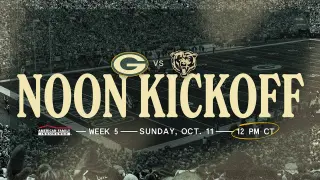 NFL shifts Packers-Bears Week 5 kickoff to noon