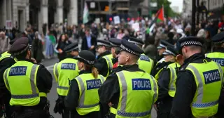 London braces for rival rallies and FA Cup Final