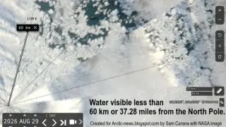 Arctic open water inches toward the North Pole, satellite shows