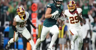 Eagles Survive Commanders Scare Behind Hurts, Goedert, and Mannion's Debut