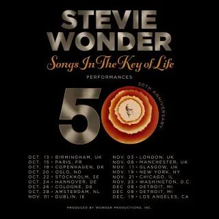 Stevie Wonder Announces 50th Anniversary Tour for Songs In The Key Of Life, Teases New Album