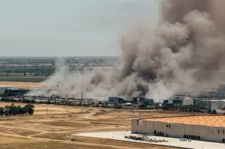 Tracy blaze at Medline warehouse persists into third day
