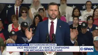 Vance Attacks El-Sayed as 'Very Evil' in Michigan Rally