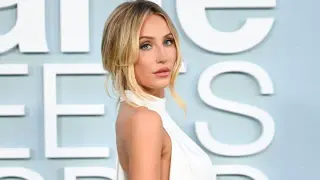 Alix Earle Wows in White Gucci Gown With Dramatic Back at LA Premiere