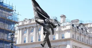 Banksy’s Blind Patriotism Statue Stuns London