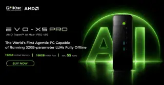 GMKtec EVO-X5 Pro Launches with 192GB RAM and 320B Local LLM Support