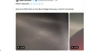 Early Winter: NC Mountains See First Snow, Freeze Warning Issued for Sunday