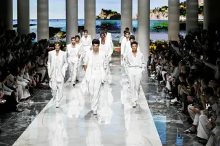 Dolce & Gabbana Sets a Sunlit Mediterranean Tone for SS27 Menswear in Milan