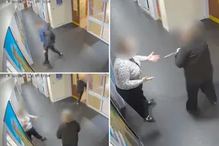 Welsh teacher flees classroom after student stabs her in head with knife