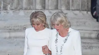 White-Gloved Glamour: Camilla and Macron Unveil the Bayeux Tapestry in London