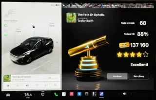 Tesla Ups Caraoke with Live Scoring and Rhythm-Game UI