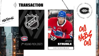 Canadiens Trade Jayden Struble to Predators for 2027 Second-Round Pick