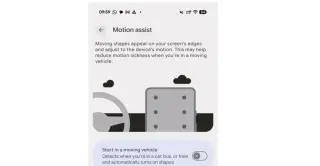 Google's Motion Assist uses moving screen dots to curb car sickness on Android