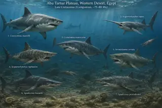 Fossil Teeth in Egyptian Desert Reveal 80-Million-Year-Old Shark Ecosystem