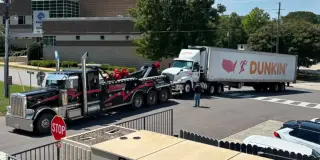 Dunkin Truck Breaks Down in Front of Pelham Police Department, Cops Share Donut-Style Humor