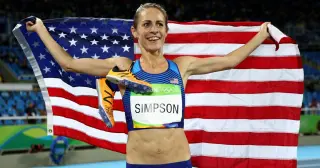 Olympic track star Jenny Simpson hospitalized after collapse during Raleigh community run