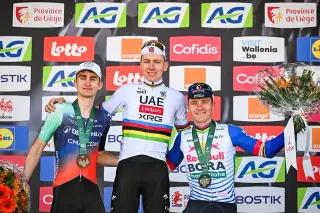Pogačar fined 5,000 CHF after Liège podium for jersey publicity placement