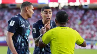 Almirón’s mouth-covering red card marks a World Cup first