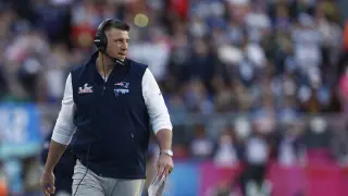 Vrabel photographed in Salt Lake City during draft weekend scrutiny