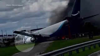 Witness recalls pilot’s panic as Amazon cargo plane overruns Miami runway