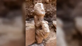 Ancient Turkish site reveals 11,000-year-old statue of a hunter astride a leopard