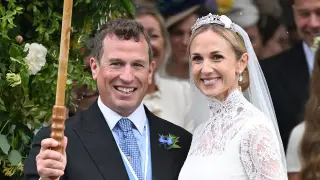 Harriet Sperling Weds Peter Phillips in Emilia Wickstead Gown at Gloucestershire Royal Wedding