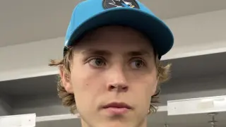 Sharks suffer 5-0 shutout as Celebrini misses game with lower-body injury