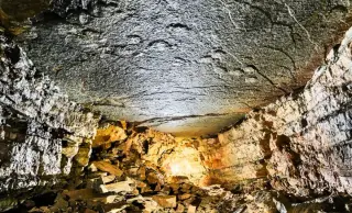 Gigantic Jurassic Sauropod Tracks Stamped into a French Cave Ceiling
