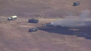 Miramar F-35B crash: pilot ejects as jet erupts in flames