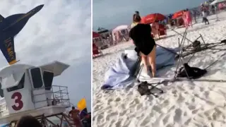 Pensacola Beach Shaken as Low-Altitude Blue Angels Flyover Sends Sand and Debris Airborne