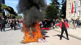 Albania’s Tirana unrest escalates as police deploy water cannons against anti-Rama crowds