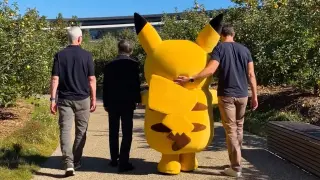 Pikachu Visits Apple Park as Tim Cook Introduces His Successor