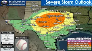 Texas Braces for Enhanced Severe Storm Threat with Large Hail and Damaging Winds Sunday