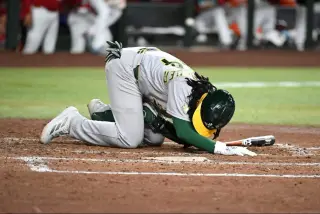 A’s rookie Kuroda-Grauer powers through pain before emergency surgery